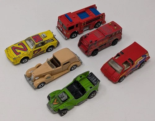 Vintage Hot Wheels Ice T Fire Eater Classic Caddy Corvette Vette Van