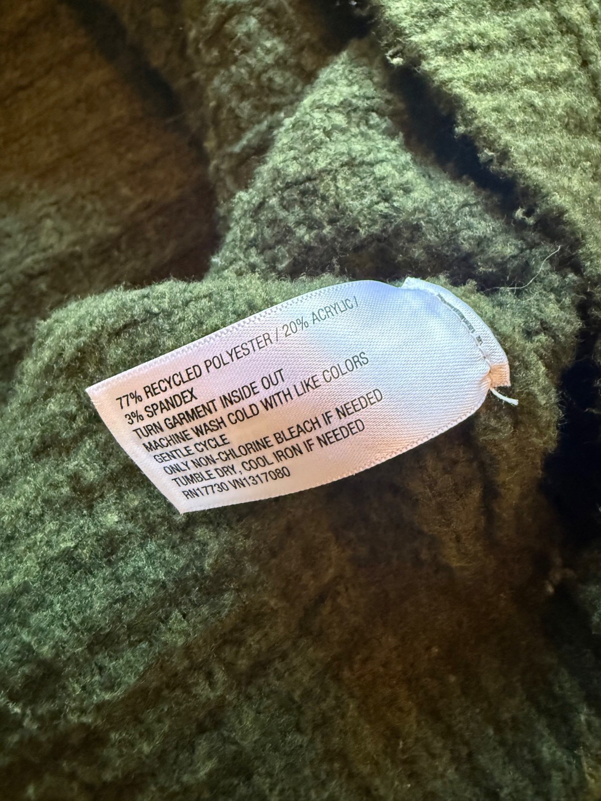 Universal Thread Green Waffle Knit Button Down Lo… - image 7