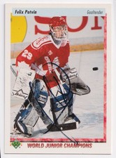 1995-96 UPPER DECK FITH ANNIVERSARY FELIX POTVIN AUTO TORONTO MAPLE LEAFS #228