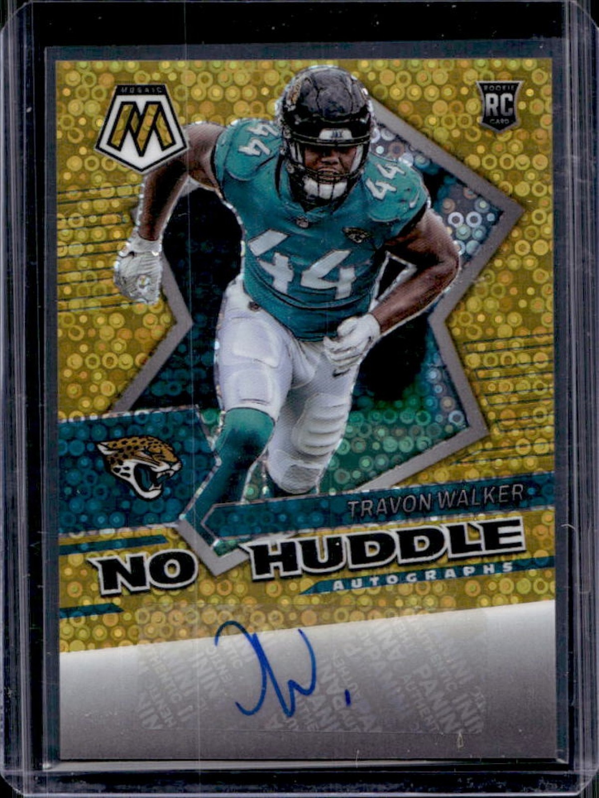 Travon Walker Panini Mosaic Autographs No Huddle #ANHTW Gold