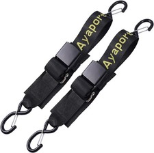 Ayaport Boat Tie Down Straps to Trailer Transom 2 inch x 4 feet, Black