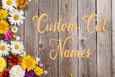Personalised MDF Joined Names Custom Cut Out Wooden Letters Shapes 3mm Thick