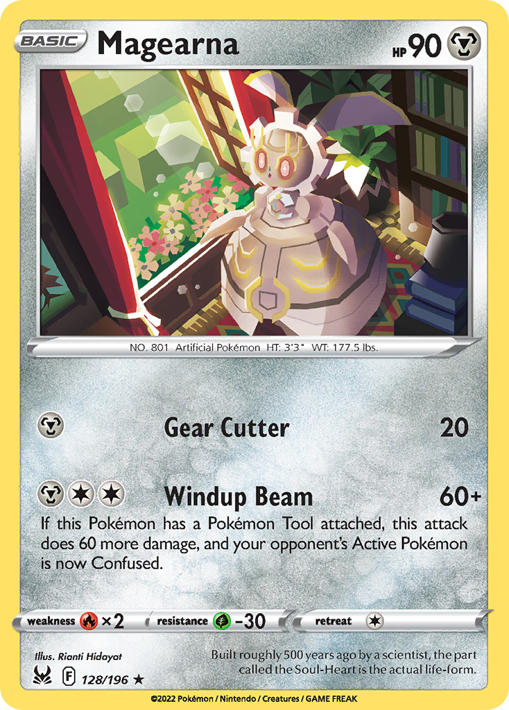 Magearna 128/196 Reverse Holo - Lost Origin - Pokemon TCG - NM