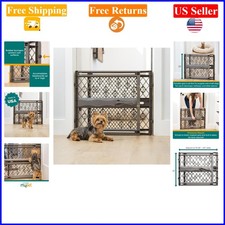 North States Paws Portable Pet Gate, 26-40" Wide, 23" Tall, Gray, Domestic