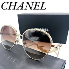 CHANEL 4242 c.395/S5 COCO Mark Chain Sunglasses 55   17 135 Brown Gold Women