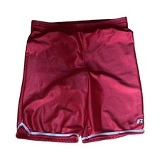 Vintage 90s Russell Athletic Men's Red Polyester Basketball Shorts Drawstring L