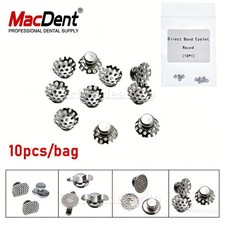 10PCS Dental Orthodontic Lingual Buttons Bondable round/rectangular Mesh Base