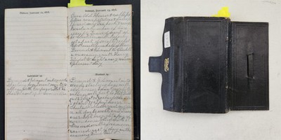 1878 antique DIARY searsport me FARM HAULING WOOD COAL isaac n harriman farmer