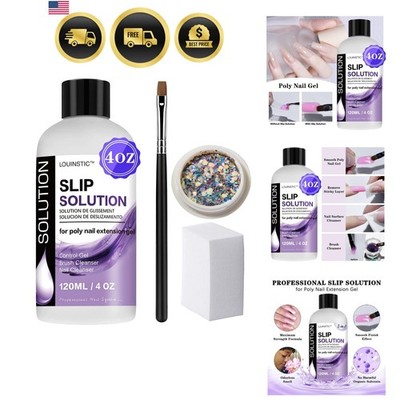 Slip Solution for Poly Extension Gel - 4oz, Professional Nail Extension Gel A...