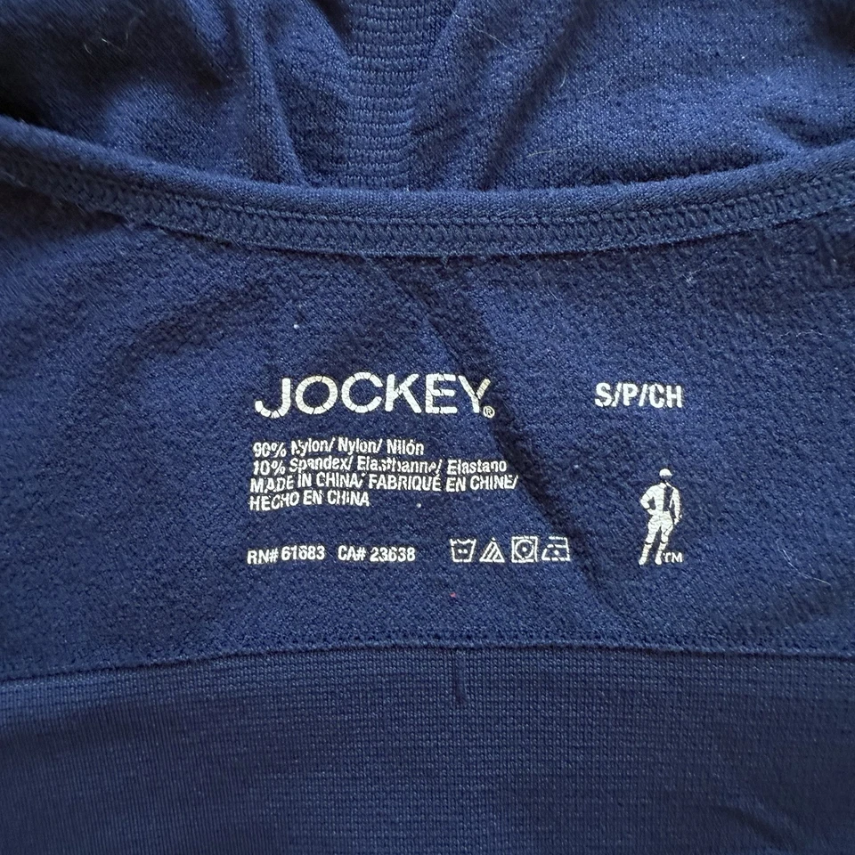 Sujetador deportivo Jockey S almohadillas extraíbles correas ajustables azul marino elástico Foto 2 de 4