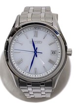 SEIKO Solar Wristwatch Analog Stainless WHT SLV 7B62 0AB0