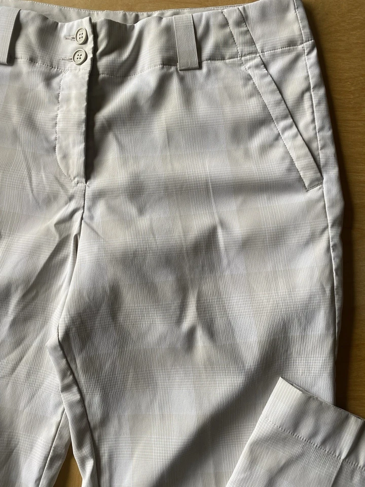 Pantalones a cuadros Nike Golf Dri-Fit para mujer color tostado y blanco talla 6 Foto 2 de 4
