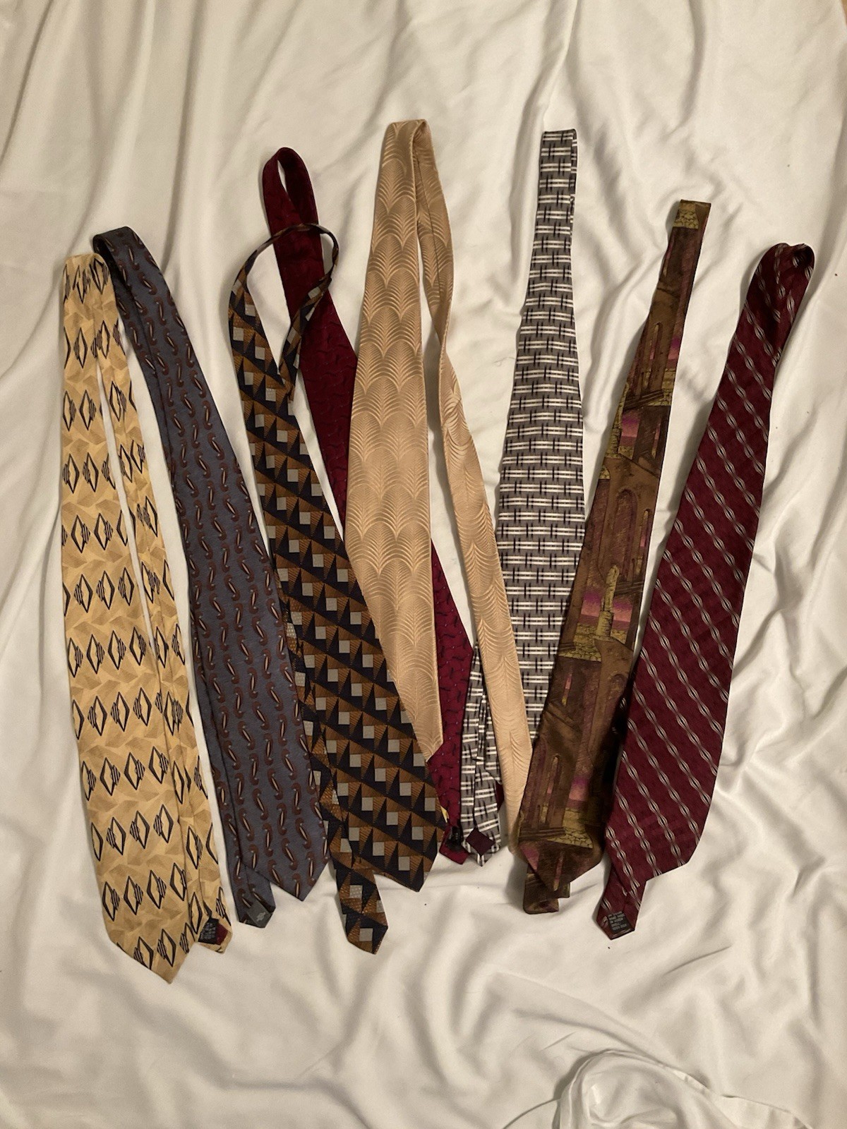 Ties For Men Assortment Of 8 Silk To Regular All Clean Look Great