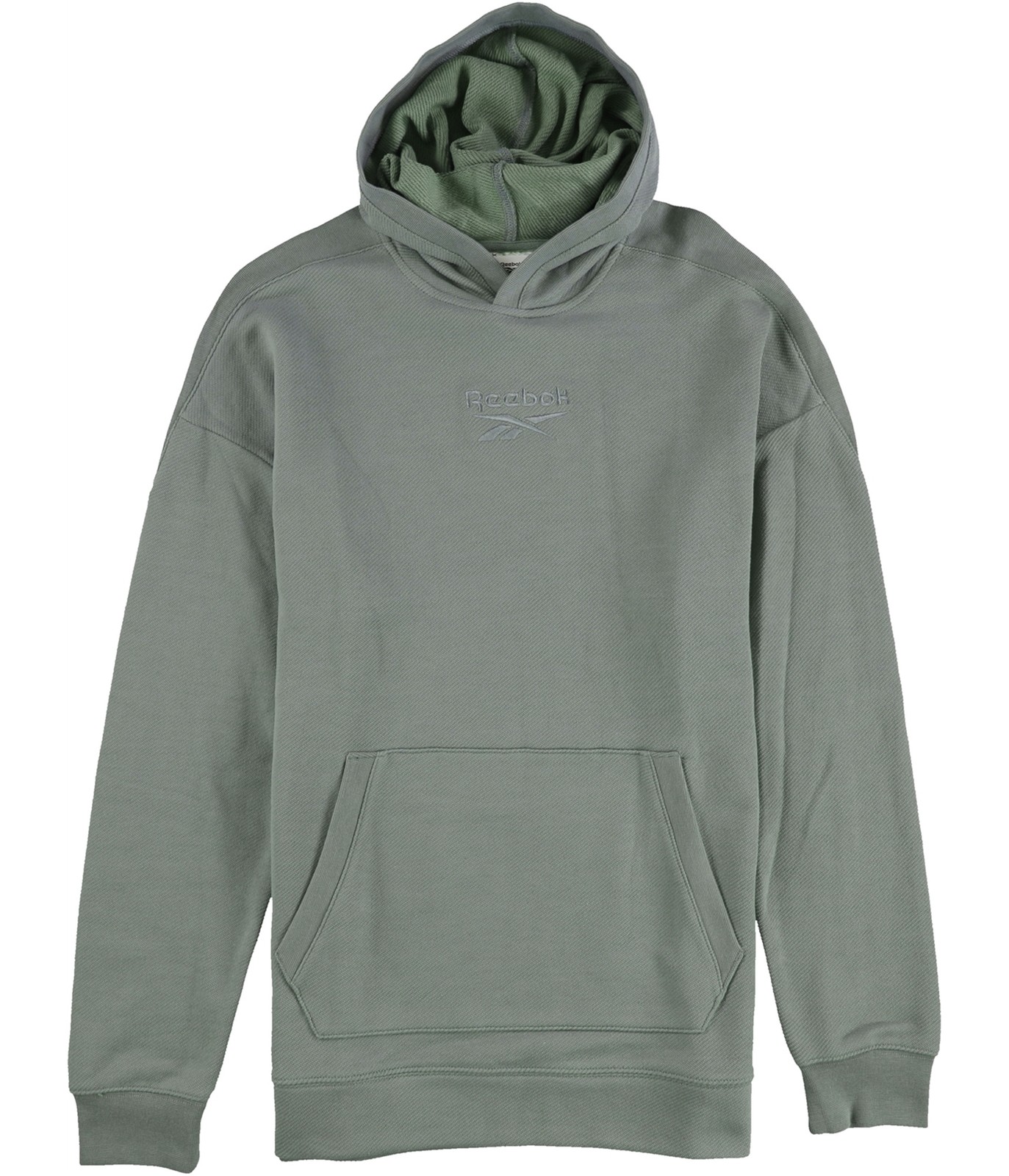 Reebok Mens Melange Over The Head Hoodie Sweatshirt Green Medium 6190₽