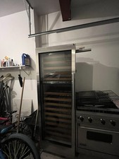 Sub Zero Wine Refrigerator 2 Zone Wine Cooler with Glass Door Stainless Steel