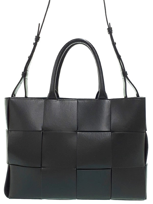 Bottega Veneta Arco 2WAY Handbag Leather Black Shoulder Bag Women's #TB4426
