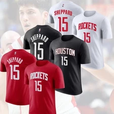 HOT NEWS !! Reed Sheppard #15 Houston Rockets Player 2025 Name & Number S–5XL