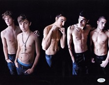 The Wanted Band Signed Autographed 11x14 Shirtless Group Photo