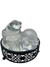 Orrefors Crystal Frog Figurine Signed Sweden ...