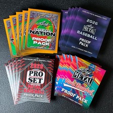 2026 Leaf Baseball Sealed 1/1 Proof Pack Lot of 20, Nation Metal Pro Set Vivid