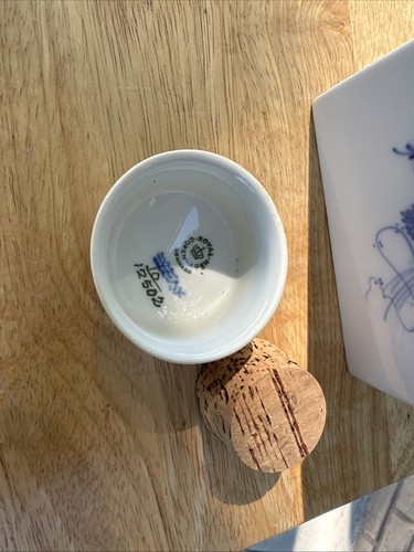 Royal Copenhagen Blue Flower Tea Container Bottle WITH TEA Inside!! Denmark Jar - Picture 12 of 14
