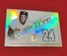 2001 Topps Tribute Willie Mays Game Used Jersey Relic Patch Swatch Player Worn