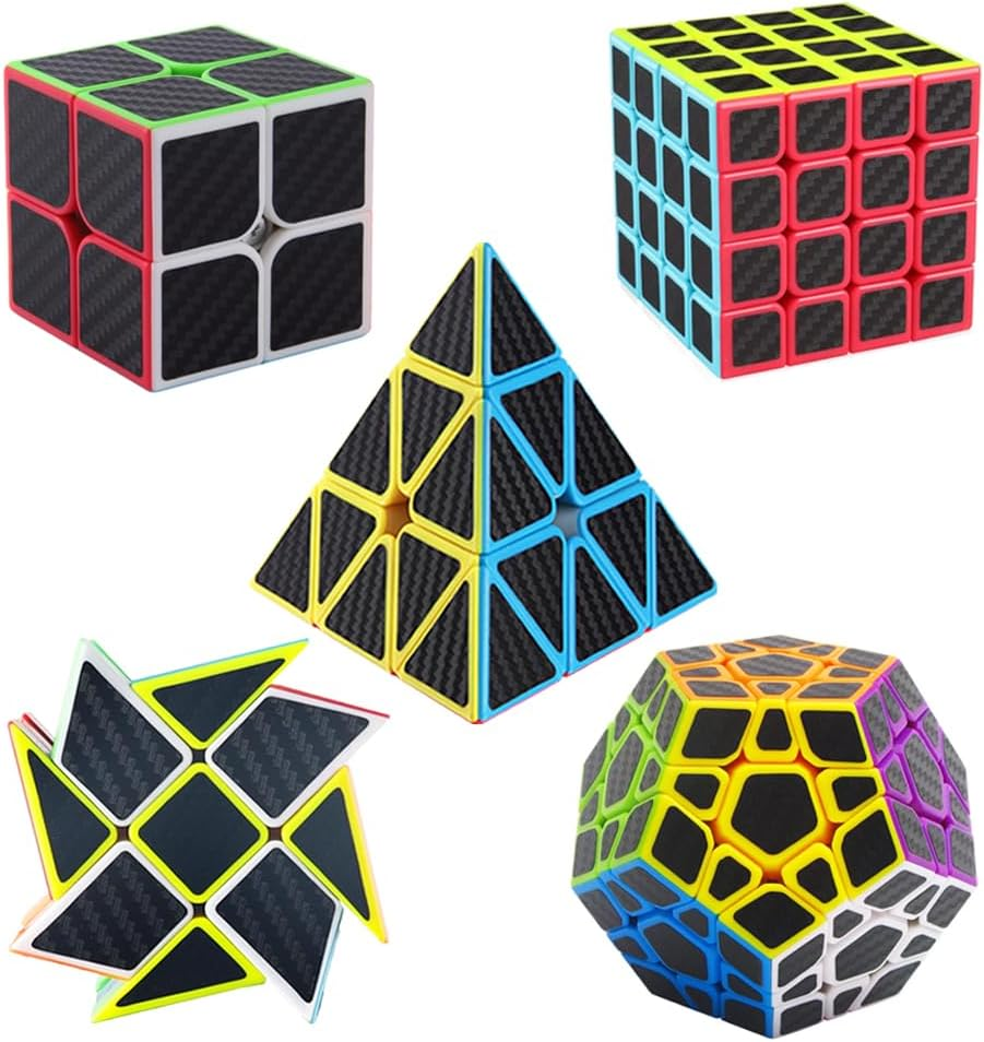 Speed Cube Set, Speed Cube Bundle of 2X2 4X4 Megaminx Pyramid Cube