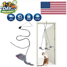 Interactive Feather Teaser Toy - Adjustable Hanging Toy for Active Indoor Cats