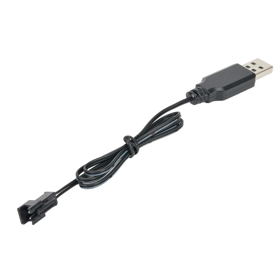Câble USB Chargeur Batterie Lithium 3,7V SM-2P – Pour Voiture Et Avion Télécommandés, Connecteur SM Pour RC, Noir