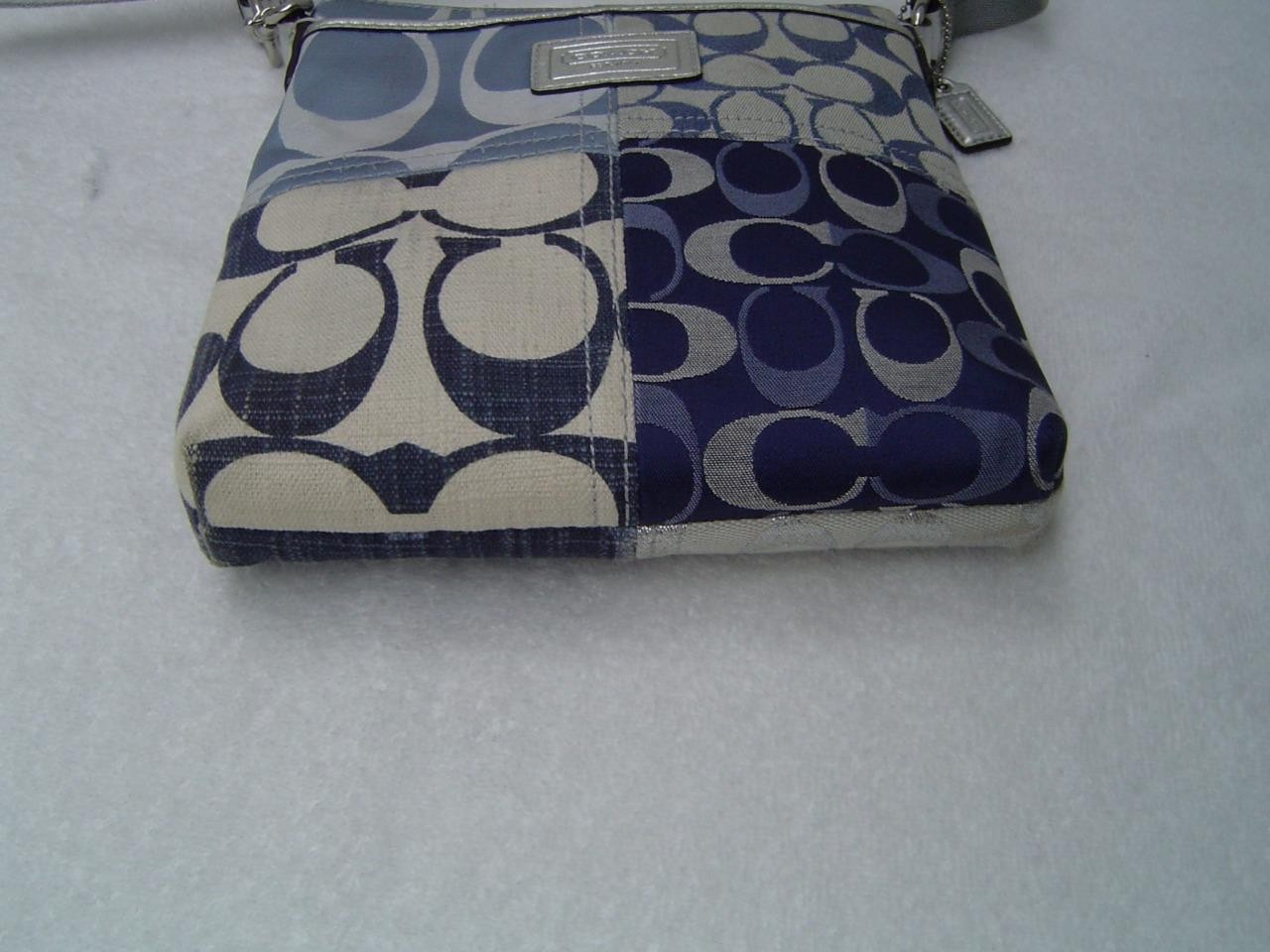 AUTHENTIC COACH TONAL DENIM PATCHWORK SWING PACK … - image 7