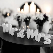 Mr & Mrs Reusable Letter Sign Freestanding Top Table Centerpiece Wedding Décor
