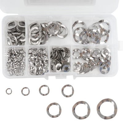 #ad 295 Pcs 304 Stainless Steel Spring Wave Washer Assortment Kit 7 Sizes Wave G... $16.70