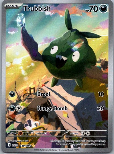Trubbish 140/086 Scarlet & Violet: White Flare Illustration Rare