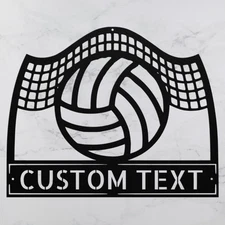 Personalized Volleyball Metal Sign Custom Sports Decor for Volleyball Lovers