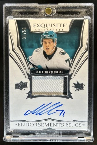 2024-25 Upper Deck The Cup Macklin Celebrini Endorsements Relics Patch Auto #/50
