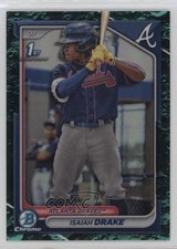 2024 Bowman Chrome Prospects Aqua Lunar Refractor /125 Isaiah Drake #BCP-21 09an