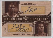 2005-06 Hardcourt Hardwood Signatures Dual 8/10 Daniel Ewing Luol Deng Auto 2d0