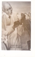 OLD BLACK AMERICANA POSTCARD GEORGE WASHINGTON CARVER PAINTING BY BETSY GRAVES