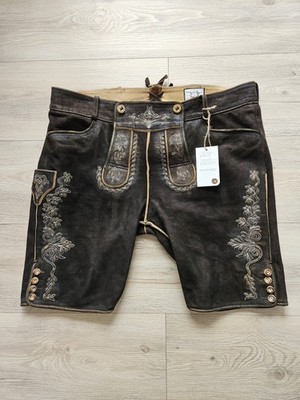 Stockerpoint Lederhose Herren Mooreiche Gespeckt Gr.56 zur Wiesn Oktoberfest NEU