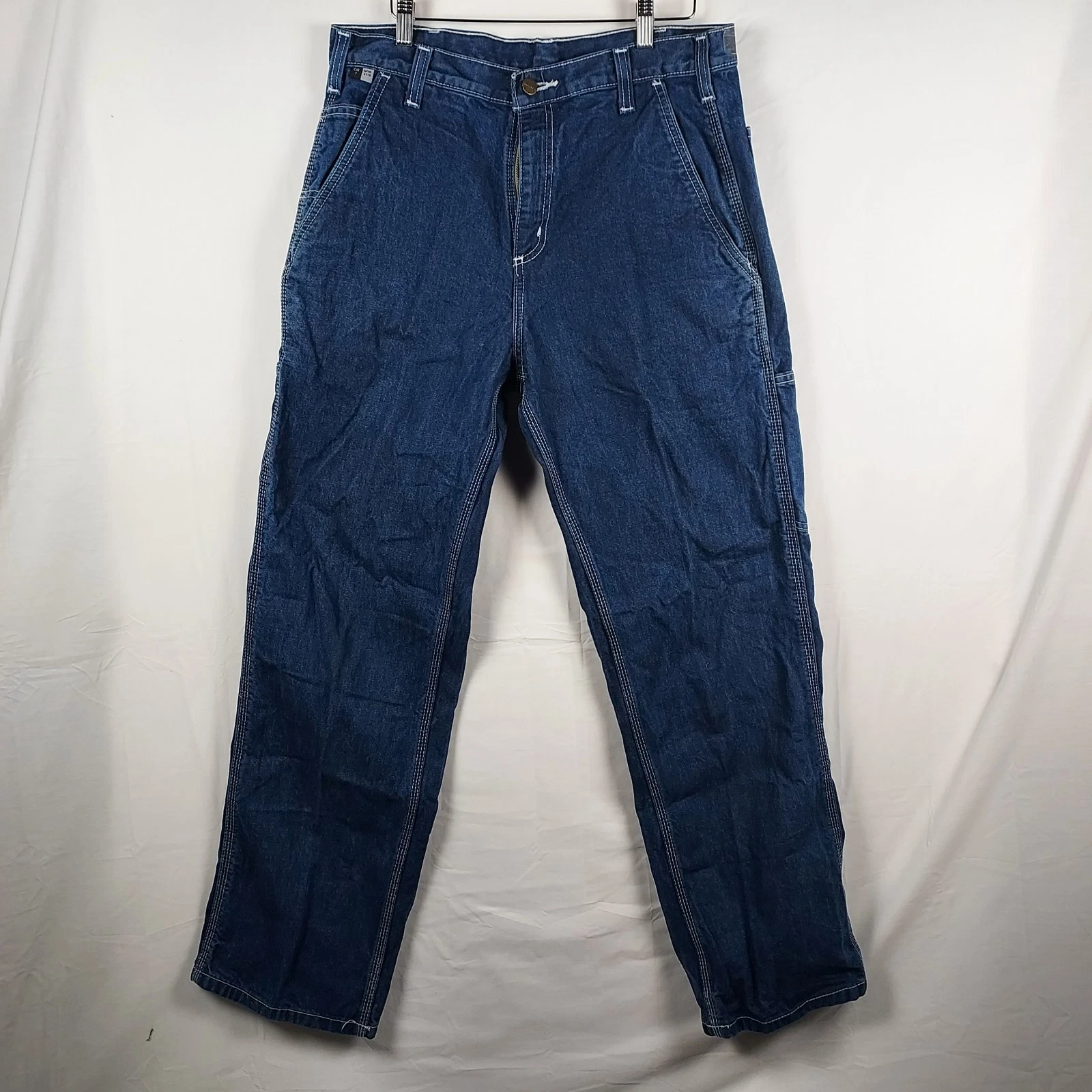 Carhartt FR Work Jeans 32x32 Flame Resistant Denim Pants CAT2 NFPA2112 Blue Deni