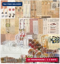 260 PCS Vintage Scrapbooking Supplies Aesthetic Journaling Kit,Large Collection