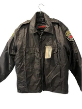 Dutyman NWT Security Nylon Full Zip Long Sleeve Jacket Size Large Patches New
