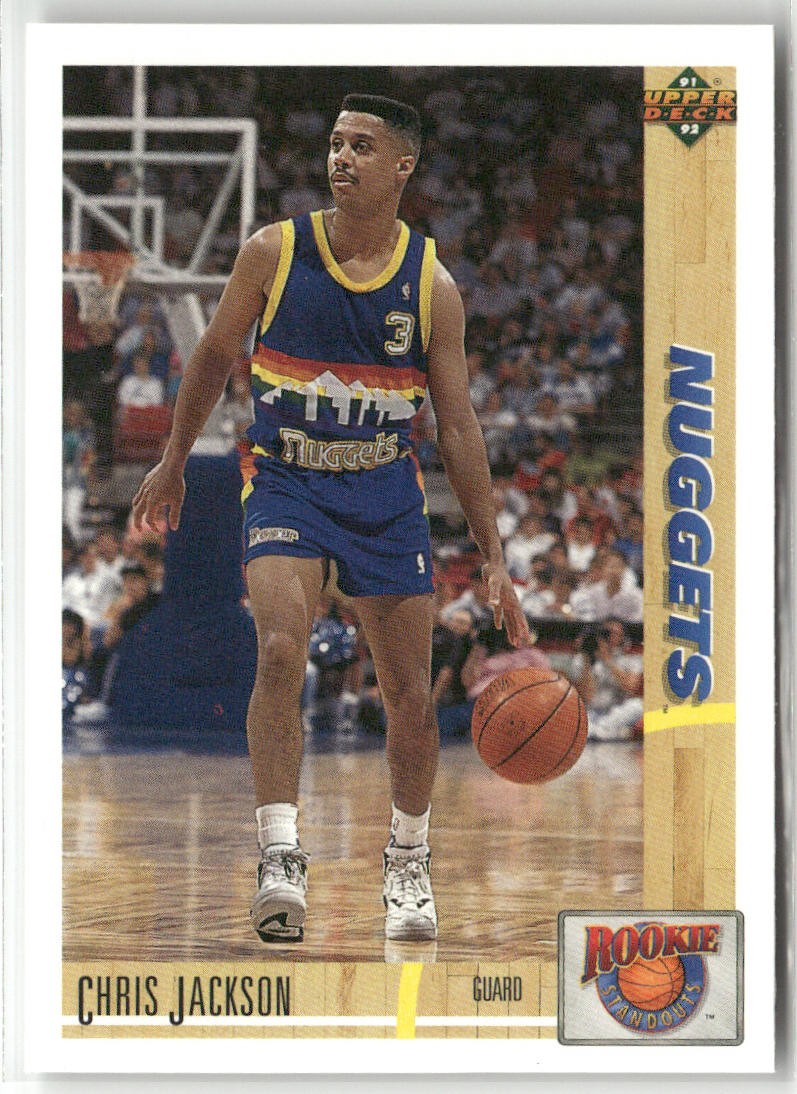 1991-92 UPPER DECK #R17 CHRIS JACKSON ROOKIE STANDOUTS DENVER NUGGETS