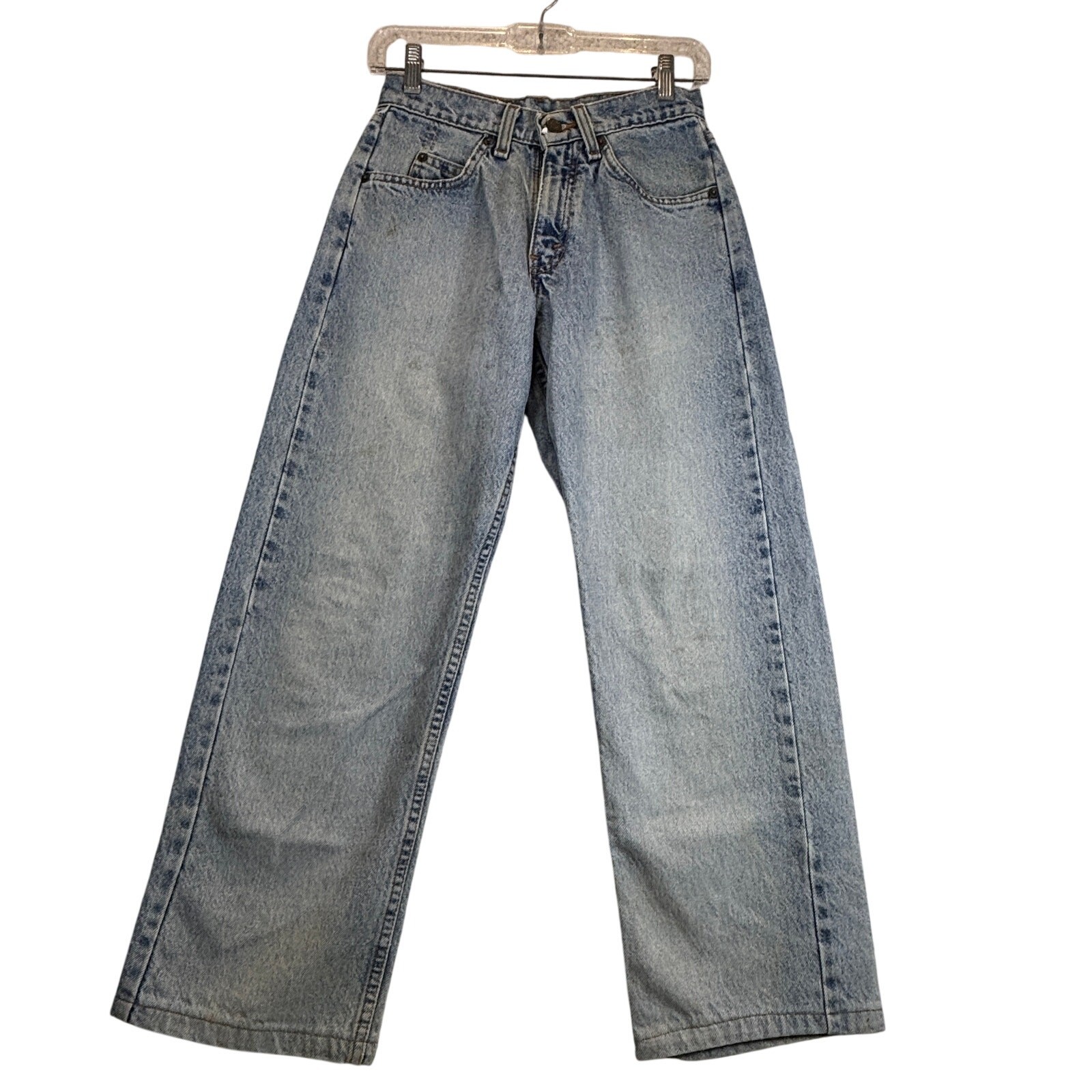 Vintage Levis 565 Jeans 26x30 Blue Wide Leg Student Orange Tab USA