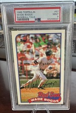RARE 1989 WADE BOGGS TOPPS/LJN BASEBALL TALK OVERSIZED  #57 PSA 9 POP 3