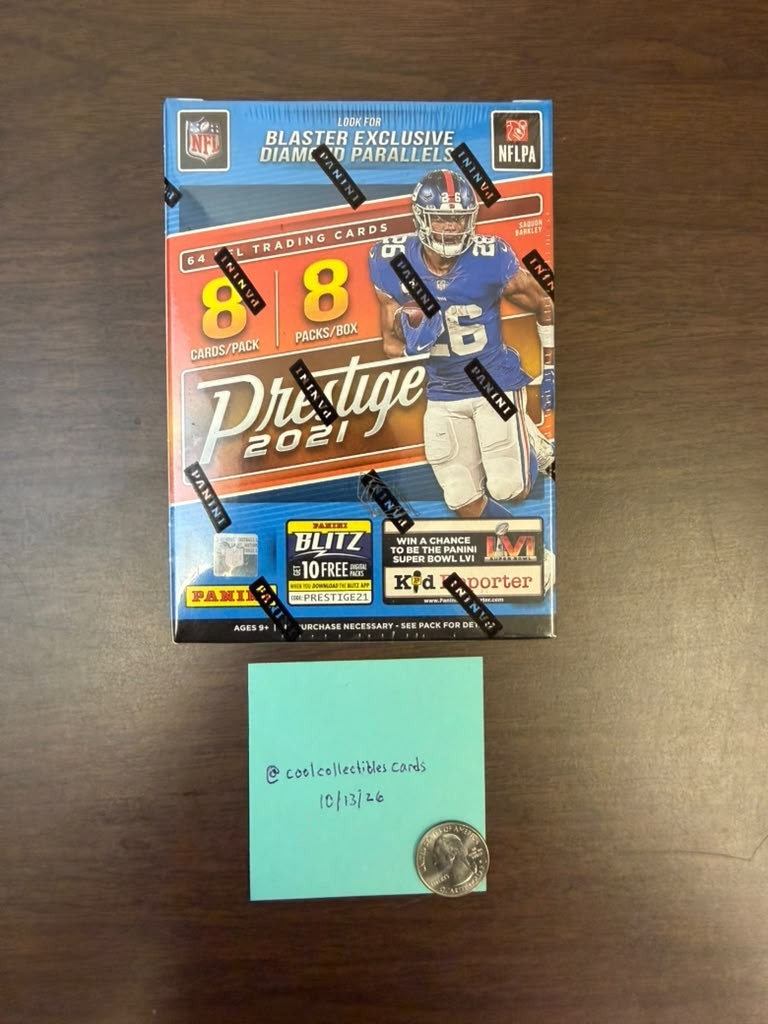 2021 Panini Prestige Football Blaster Box 64 Cards Factory Sealed