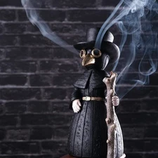2025 Upgrade Plague Doctor Incense Holder, Plague Doctor Cone Burner Eyes Wil...