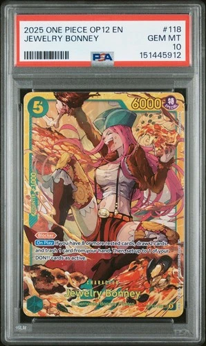 PSA 10 JEWELRY BONNEY OP12-118 LEGACY OF THE MASTER ENGLISH ONE PIECE 😍