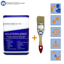 Kleber für Dachhimmel EXTRA STARK Textil Leder Sattlerkleber 1000ml Pinsel