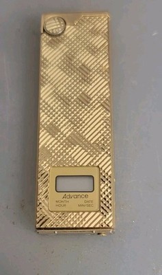 Vintage Metal Brass Lighter, Butane, Quartz Clock, Rare Lighter,3.5'' Not Working